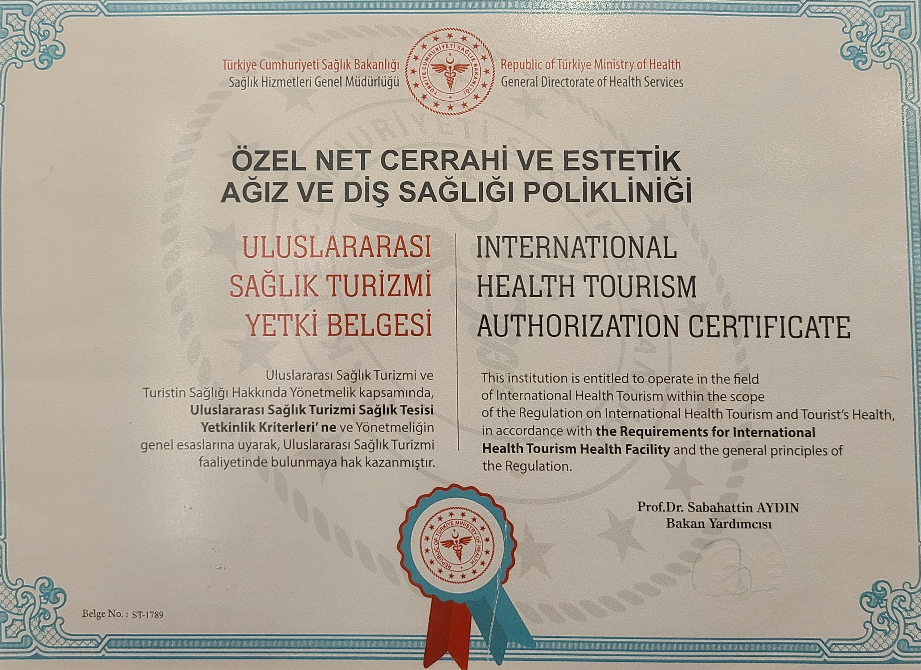 International Health Tourism Certification